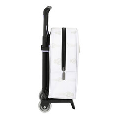 Школьный рюкзак с колесиками Real Madrid C.F. Чёрный Белый (22 x 27 x 10 cm) цена и информация | Школьные рюкзаки, спортивные сумки | kaup24.ee