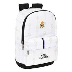 Kooliseljakott Real Madrid C.F. Must Valge (31 x 47 x 15 cm) hind ja info | Koolikotid, sussikotid | kaup24.ee