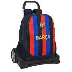 Ratastega koolikott F.C. Barcelona Kastanpruun Meresinine (32 x 44 x 16 cm) hind ja info | Koolikotid, sussikotid | kaup24.ee