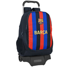 Ratastega koolikott F.C. Barcelona Kastanpruun Meresinine (32 x 44 x 16 cm) hind ja info | Koolikotid, sussikotid | kaup24.ee