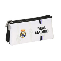 Kotike koolitarvete jaoks Real Madrid C.F. Must Valge (22 x 10 x 8 cm) hind ja info | Kohvrid, reisikotid | kaup24.ee