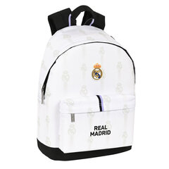 Kooliseljakott Real Madrid C.F. Must Valge (31 x 41 x 16 cm) hind ja info | Koolikotid, sussikotid | kaup24.ee