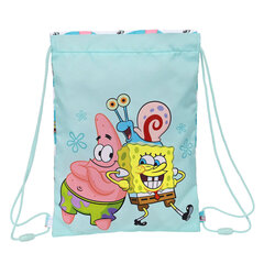 Сумка-рюкзак на веревках Spongebob Stay positive, синяя / белая, 26 x 34 x 1 см цена и информация | Школьные рюкзаки, спортивные сумки | kaup24.ee