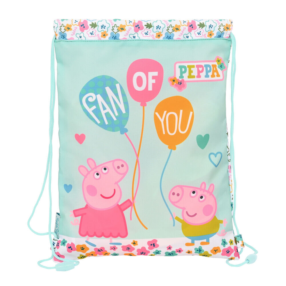 Paeltega kingikott Peppa Pig Cosy corner Helesinine (26 x 34 x 1 cm) hind ja info | Koolikotid, sussikotid | kaup24.ee