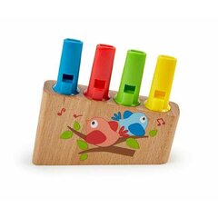 Свисток Hape, деревянный, разноцветный цена и информация | Развивающий мелкую моторику - кинетический песок KeyCraft NV215 (80 г) детям от 3+ лет, бежевый | kaup24.ee