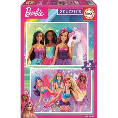 Головоломка Educa Barbie (2 x 48 шт) цена и информация | Пазлы | kaup24.ee
