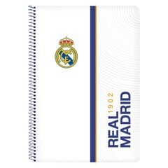 Записная книга на пружине Real Madrid C.F. 512154066 Синий Белый A4 цена и информация | Канцелярские товары | kaup24.ee