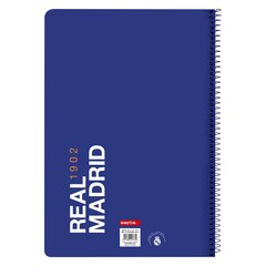 Записная книга на пружине Real Madrid C.F. 512154066 Синий Белый A4 цена и информация | Канцелярские товары | kaup24.ee