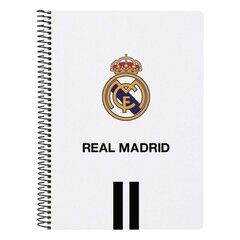 Записная книга на пружине Real Madrid C.F. 512054065 Чёрный Белый A5 цена и информация | Канцелярские товары | kaup24.ee