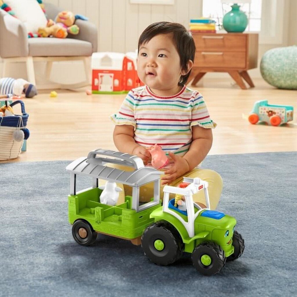 Playset Fisher Price Little People Roheline Traktor hind ja info | Poiste mänguasjad | kaup24.ee