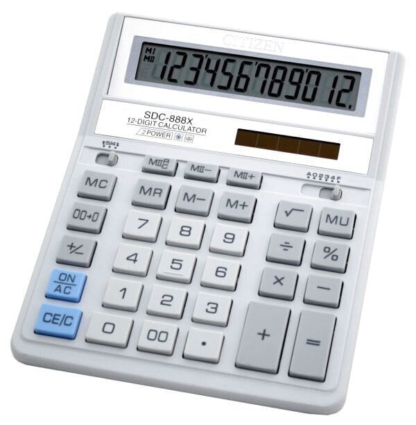 Citizen SDC-888X kalkulaator Desktop Basic valge hind ja info | Kirjatarbed | kaup24.ee
