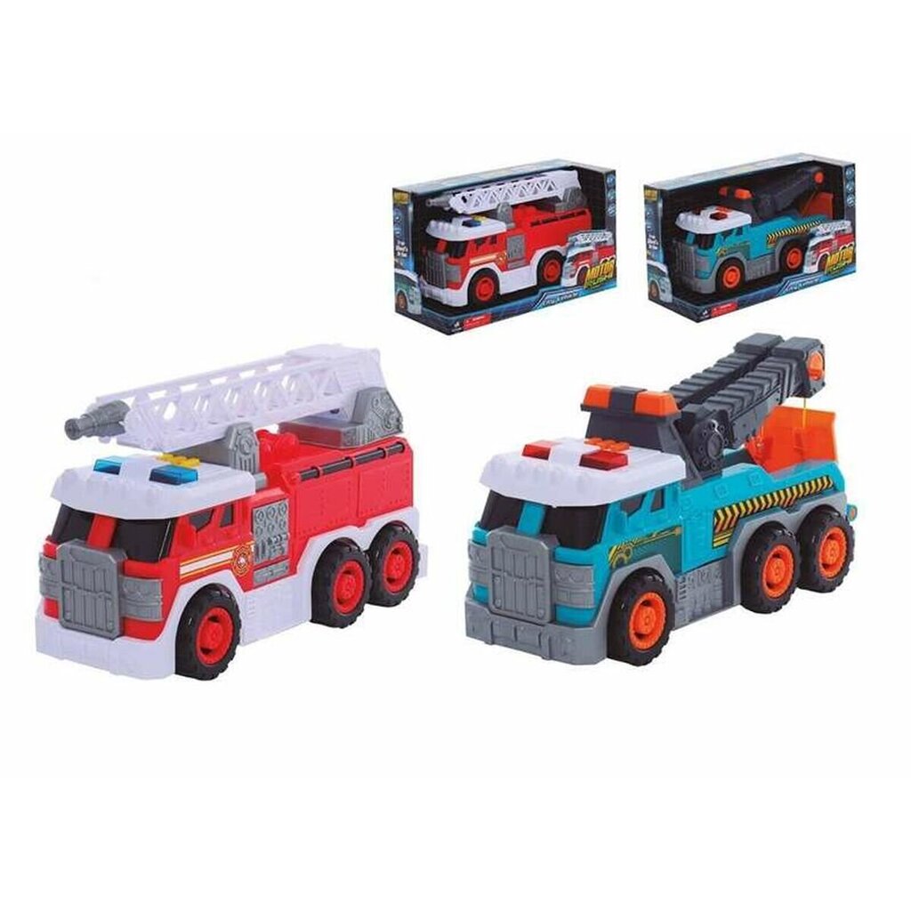 Tuletõrjeauto tuleda ja signaaliga Jugatoys Veoauto avalike tööde jaoks 2 Ühikut цена и информация | Poiste mänguasjad | kaup24.ee