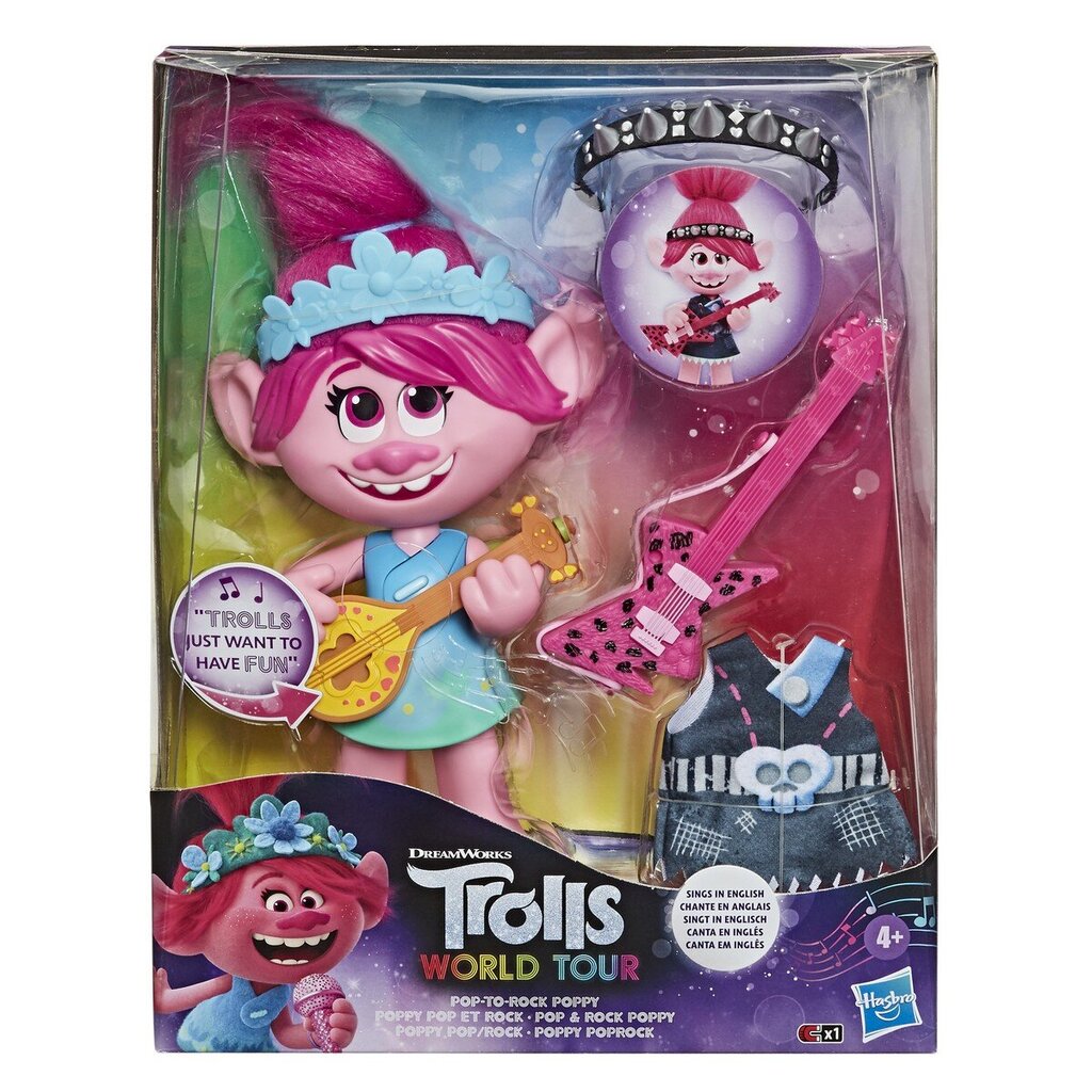 Nukk Hasbro The Trolls 2 Poppy Pop &amp; Rock Doll hind ja info | Tüdrukute mänguasjad | kaup24.ee