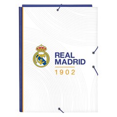 Kaust Real Madrid C.F. Sinine Valge A4 (26 x 33.5 x 2.5 cm) hind ja info | Kirjatarbed | kaup24.ee