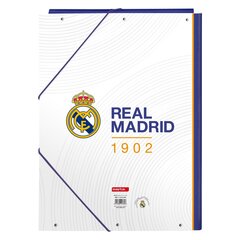 Kaust Real Madrid C.F. Sinine Valge A4 (26 x 33.5 x 2.5 cm) hind ja info | Kirjatarbed | kaup24.ee