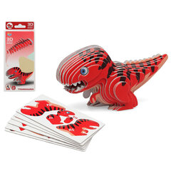 3D Pusle Dino Punane 18 x 8 cm hind ja info | Arendavad mänguasjad | kaup24.ee