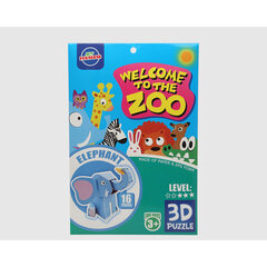 3D-пазл Zoo Слон, 27 x 18 cм, 16 предметов цена и информация | Пазлы | kaup24.ee