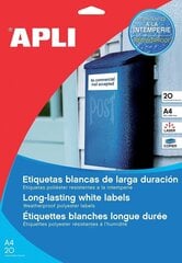 Этикетки для принтера Apli 581225 цена и информация | Смягчает воду и защищает Вашу посудомоечную машину от извести. | kaup24.ee