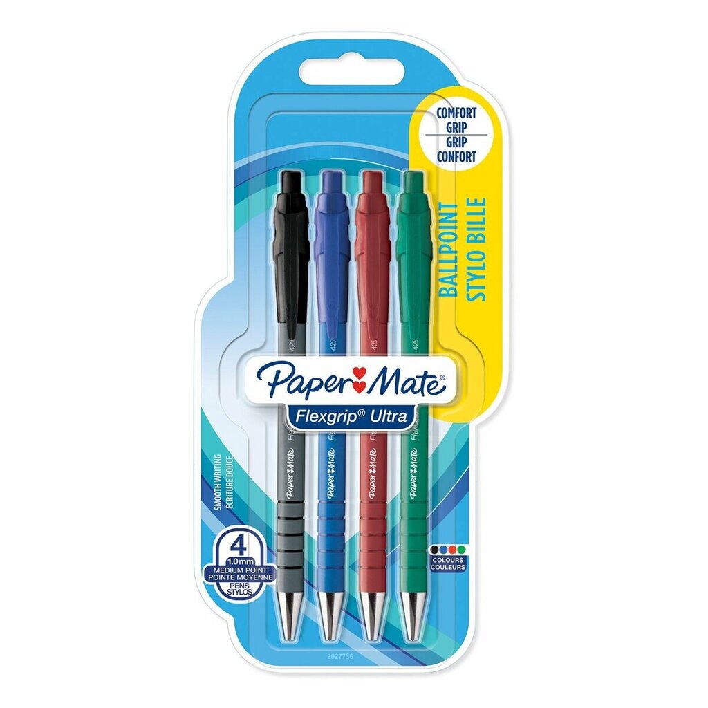 Biro pastapliiatsite komplekt Paper Mate Flexgrip Ultra (Renoveeritud A) hind ja info | Kirjutusvahendid | kaup24.ee