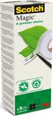 Kleeplint Scotch Magic Ökoloogiline 9 Ühikut (19 mm x 33 m) hind ja info | Kirjatarbed | kaup24.ee