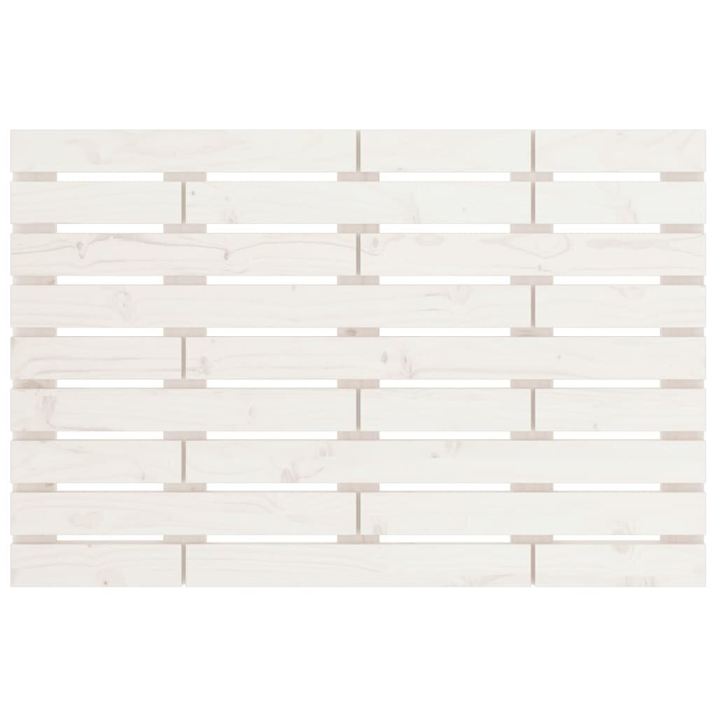 vidaXL seinale kinnitatav voodipeats, valge, 81x3x63 cm, männipuit hind ja info | Voodid | kaup24.ee