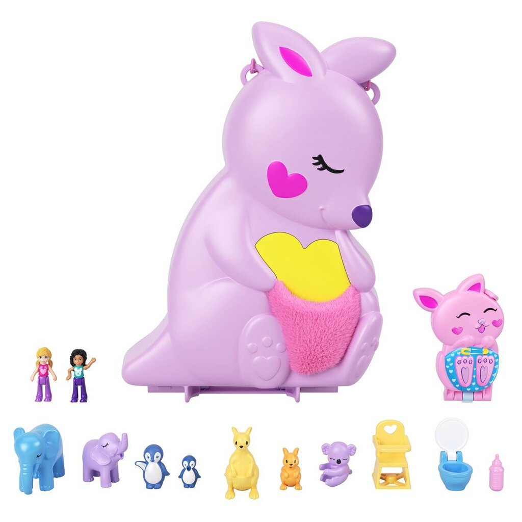 Nukukomplekt koos käekotiga Polly Pocket Mama&Joey Kangaroo hind ja info | Tüdrukute mänguasjad | kaup24.ee