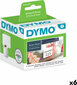 Dymo Roll of Labels Dymo S0722440 54 x 70 mm LabelWriter™ White (6 Units) hind ja info | Kirjatarbed | kaup24.ee