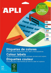 Apli Adhesives/Labels Apli 105 x 148 mm Yellow 20 Sheets hind ja info | Vihikud, märkmikud ja paberikaubad | kaup24.ee