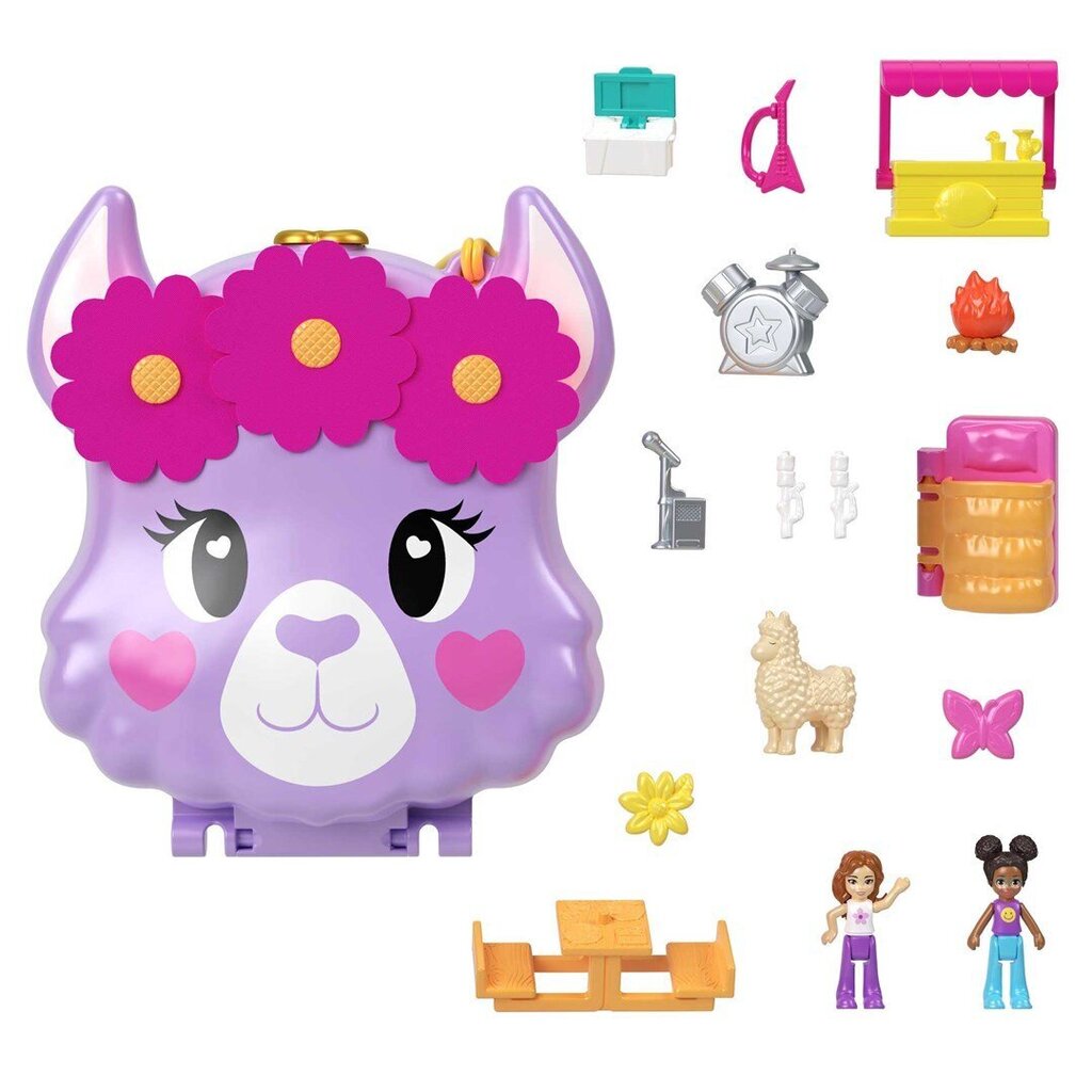 Polly Pocket Camp Adventure Lama Compact hind ja info | Tüdrukute mänguasjad | kaup24.ee