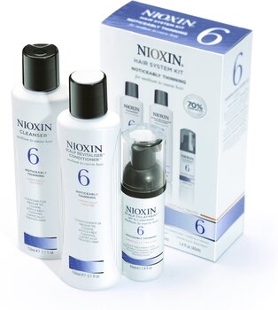 Juuksehoolduskomplekt Nioxin System 6: šampoon 150 ml + palsam 150 + seerum peanahale 40 ml hind ja info | Šampoonid | kaup24.ee