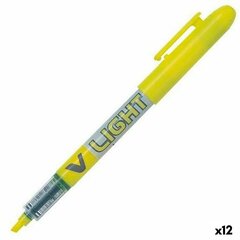 Fluorestseeruv Marker Pilot V Light Kollane (12) цена и информация | Письменные принадлежности | kaup24.ee