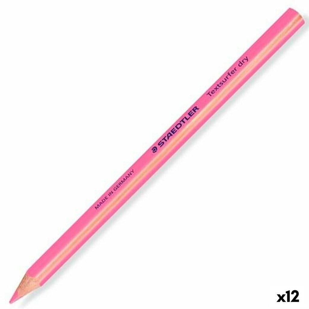 Fluorestseeruv Marker Staedtler Textsurfer Dry Roosa 12 Ühikut цена и информация | Kirjutusvahendid | kaup24.ee