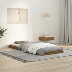 Каркас кровати, медово-коричневый, 75x190см, дерево, односпальная кровать цена и информация | Кровати | kaup24.ee