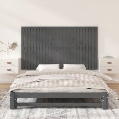 vidaXL seinale kinnitatav voodipeats, hall, 159,5x3x90 cm, männipuit hind ja info | Voodid | kaup24.ee