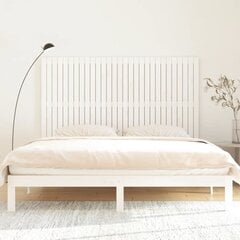 vidaXL seinale kinnitatav voodipeats, valge, 185x3x110 cm, männipuit hind ja info | Voodid | kaup24.ee