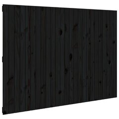 vidaXL seinale kinnitatav voodipeats, must, 159,5x3x110 cm, männipuit hind ja info | Voodid | kaup24.ee