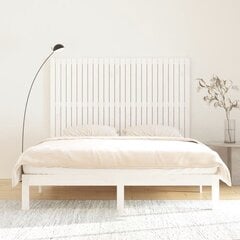 vidaXL seinale kinnitatav voodipeats, valge, 166x3x110 cm, männipuit hind ja info | Voodid | kaup24.ee