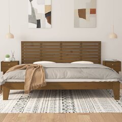vidaXL seinale kinnitatav voodipeats, meepruun, 206x3x63 cm, männipuit hind ja info | Voodid | kaup24.ee