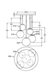 Maytoni Modern rippvalgusti Basic form MOD321PL-05G1 Kuldne цена и информация | Потолочные светильники | kaup24.ee