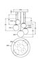 Maytoni Modern rippvalgusti Basic form MOD321PL-05G1 Kuldne цена и информация | Laelambid | kaup24.ee