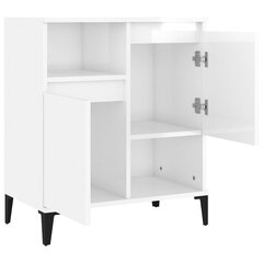 vidaXL puhvetkapp, kõrgläikega valge, 60 x 35 x 70 cm, tehispuit hind ja info | Elutoa väikesed kapid | kaup24.ee
