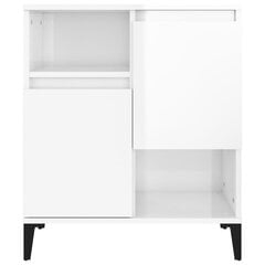 vidaXL puhvetkapp, kõrgläikega valge, 60 x 35 x 70 cm, tehispuit hind ja info | Elutoa väikesed kapid | kaup24.ee