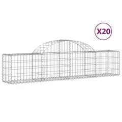 vidaXL kaarekujulised gabioonkorvid 20 tk, 200x30x40/60 cm, raud hind ja info | Aiad ja tarvikud | kaup24.ee