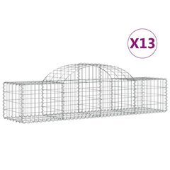 vidaXL kaarekujulised gabioonkorvid 13 tk, 200x50x40/60 cm, raud hind ja info | Aiad ja tarvikud | kaup24.ee