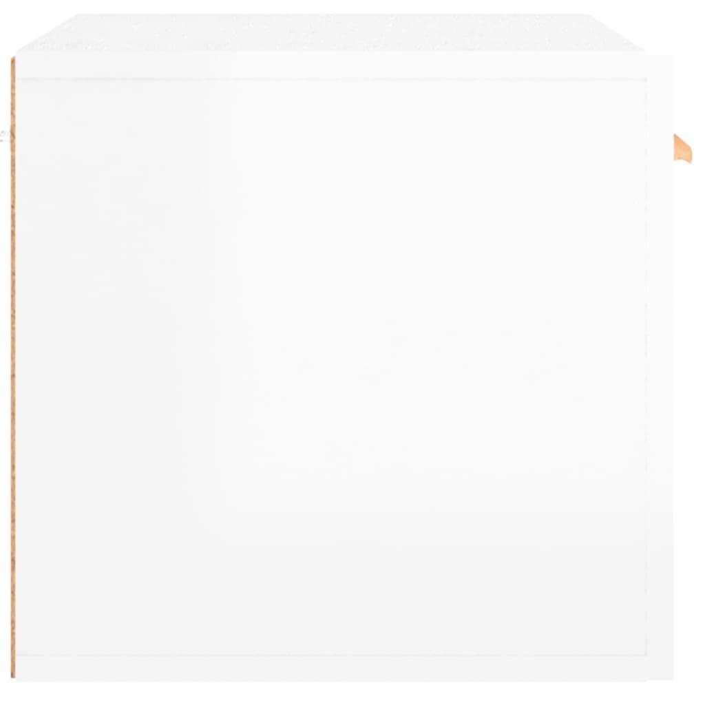 vidaXL seinakapp, kõrgläikega valge, 60 x 36,5 x 35 cm, tehispuit цена и информация | Elutoa väikesed kapid | kaup24.ee