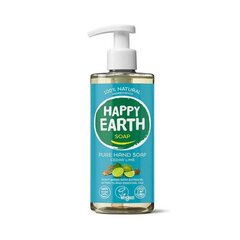 Happy Earth 100% looduslik antibakteriaalne seep värskendava laimi ja seedriga, 300 ml hind ja info | Seebid | kaup24.ee