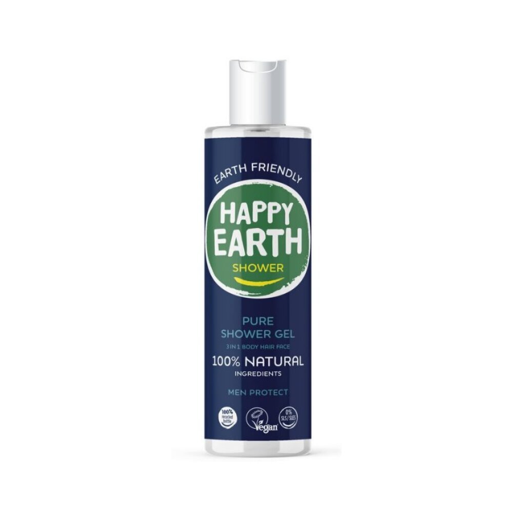 Happy Earth 100% looduslik 3in1 hooldav dušigeel meestele, 300 ml цена и информация | Dušigeelid, õlid | kaup24.ee