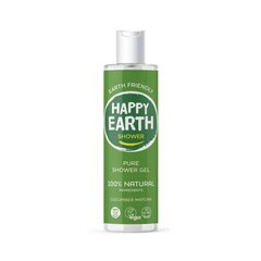 Happy Earth 100% looduslik hooldav ja värskendav dušigeel kurgi ja matchaga, 300 ml цена и информация | Масла, гели для душа | kaup24.ee