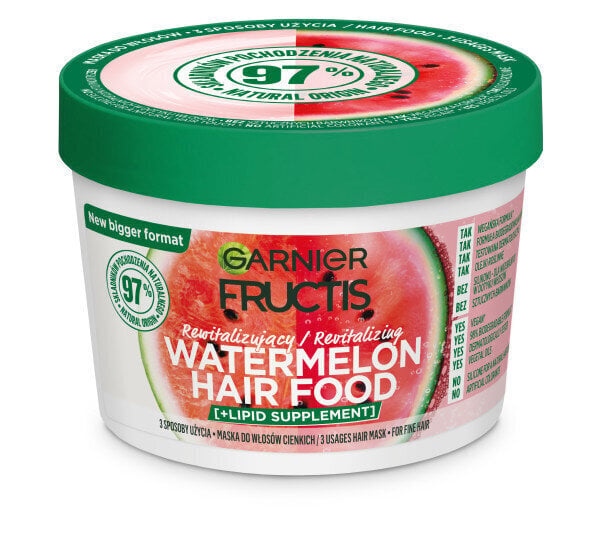 Elustav juuksemask Garnier Fructis Hair Food Watermelon, 400 ml цена и информация | Maskid, õlid, seerumid | kaup24.ee