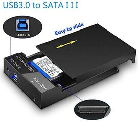Корпус жесткого диска RSHTECH USB 3.0 SATA 3,5"/2,5" SSD и HDD. цена и информация | Чехлы для внешних жестких дисков | kaup24.ee